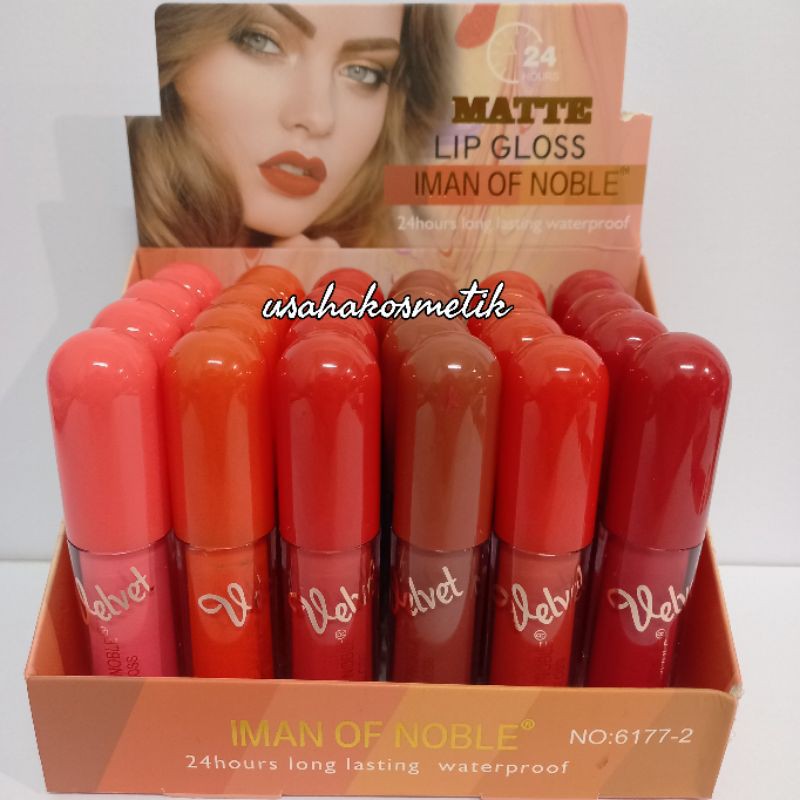 PER6PCS LIP GLOSS VELVET MATTE TUTUP BULAT | RATA NO.6177 | 7867-03