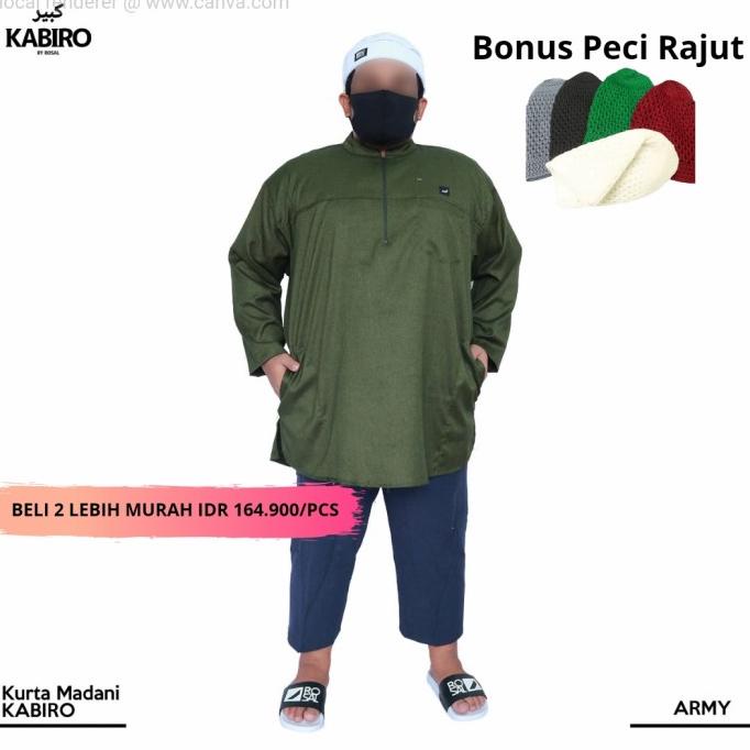 Baju Koko Kurta Pria 4Xl, 5Xl, 6Xl Big Size Jumbo Brand Kabiro