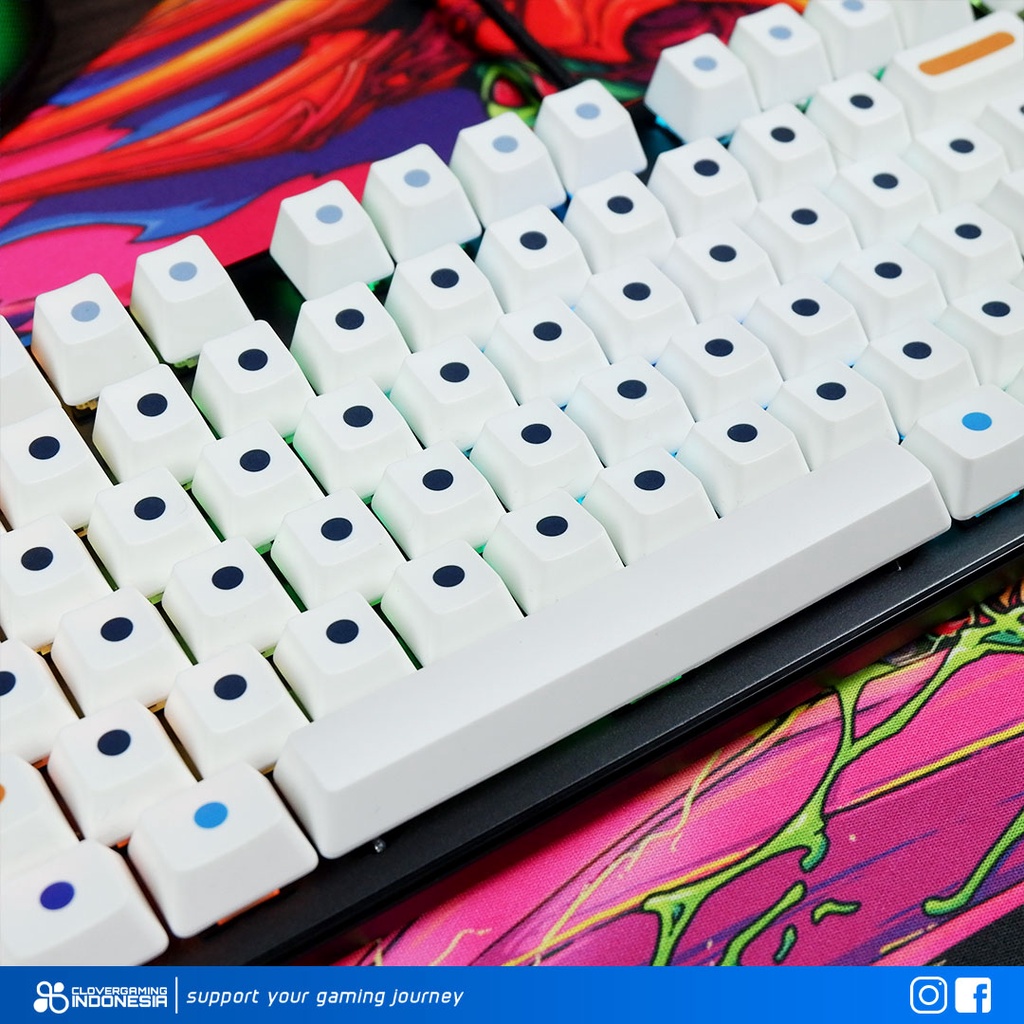 Keycaps Colour Dots PBT Dye Sub - for Mechanical Keyboard