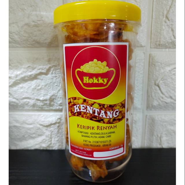 

KERIPIK RENYAH KENTANG BALADO " HOKKY " TABUNG 75G