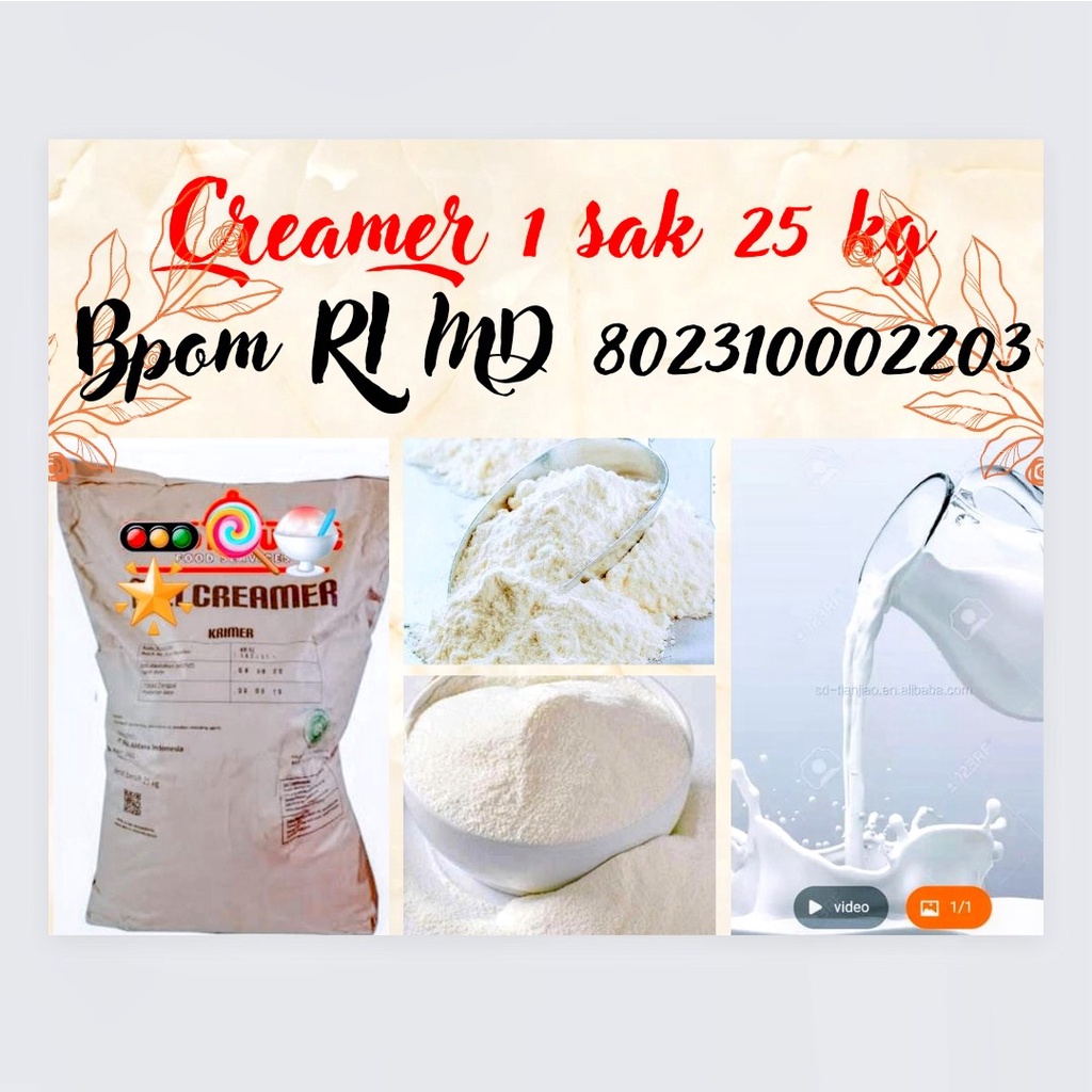 

RB 1 Sak Bubuk Krimer Premium Kemasan 25 Kg -Creamer 1 Sak INSTAN
