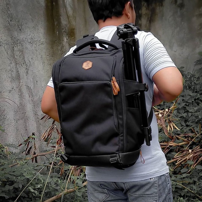 Kamera-Ransel-Tas- Tas Ransel Backpack Zano Pacific Besar Bisa Masuk Tripod Laptop Dslr - Hitam