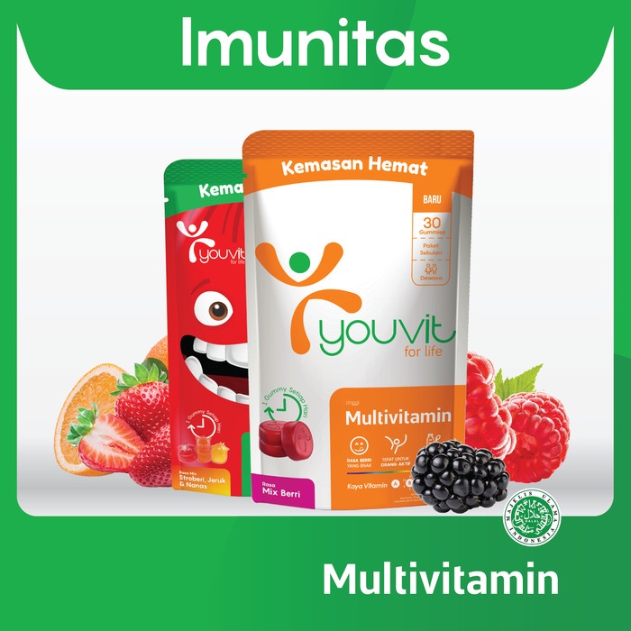 1 Pouch Youvit Multivitamin Dewasa & 1 Pouch Youvit Multivitamin Anak