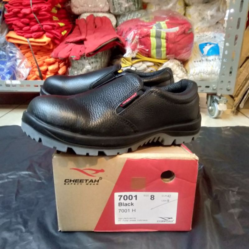 Sepatu Safety Cheetah 7001 H / Sepatu Kerja Pria Kulit Asli Original