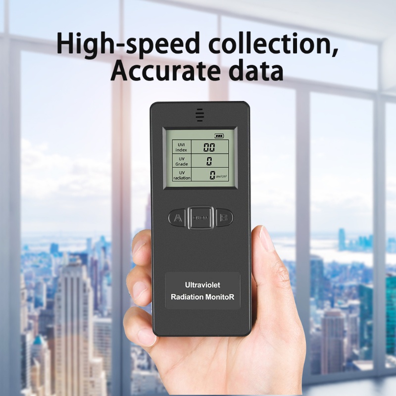 Kiss Alat Pendeteksi Radiasi Ultraviolet Digital UVI Meter Dosimeter Tester Counter