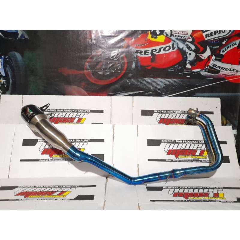 Knalpot AUSTINRACING Header Biru/Bluemoon Honda CBR250RR Full System ( PNP )