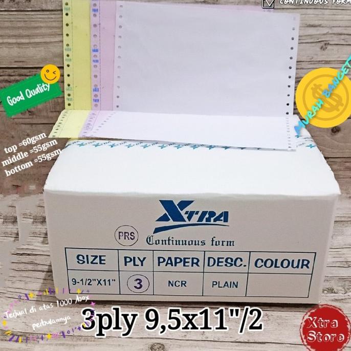 

kertas continuous form 3ply 9,5x11"/2 Star Seller Termurah