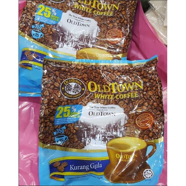 Old Town White Coffee Less Sugar isi 15 Sachet