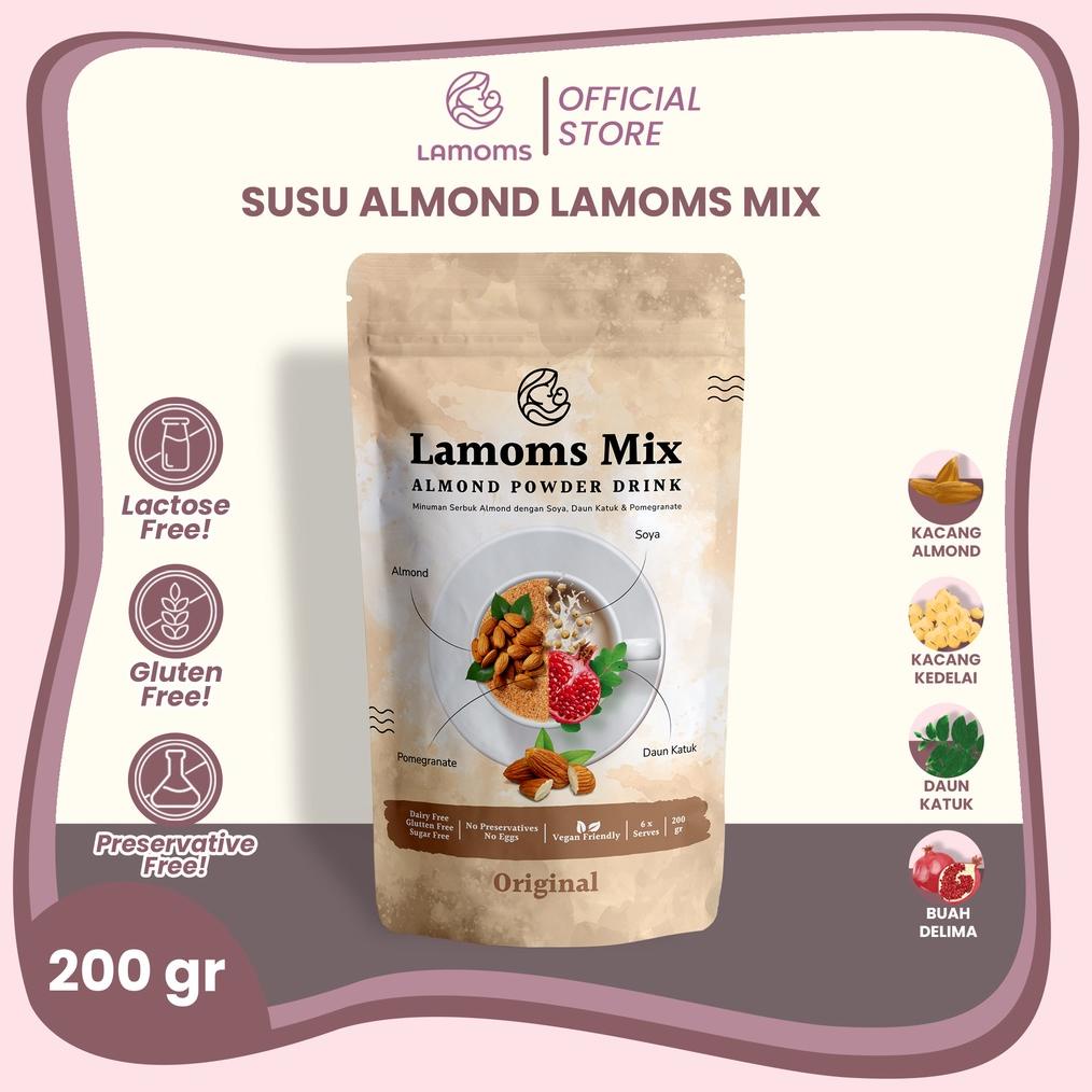 Pelancar & Pengental Asi - Lamoms Mix - Susu Almond & Soya & Ekstrak Katuk & Ekstrak Pomegranate - 2