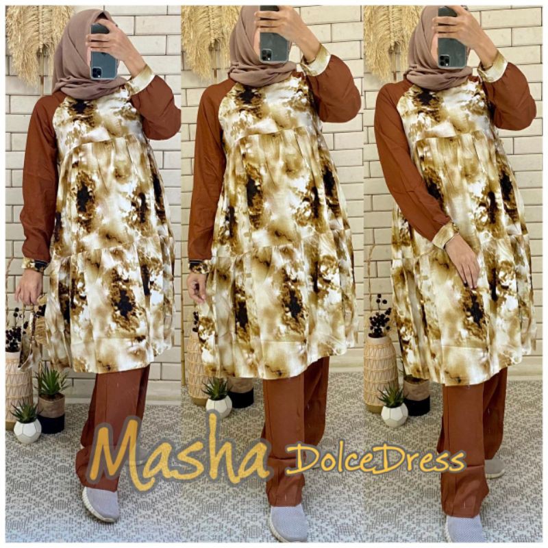 Daster Arab DOLCE MASHA Baju Setelan Tunik Rayon