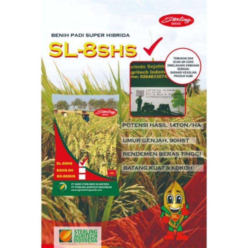 Benih padi hibrida Sterling SL-8shs