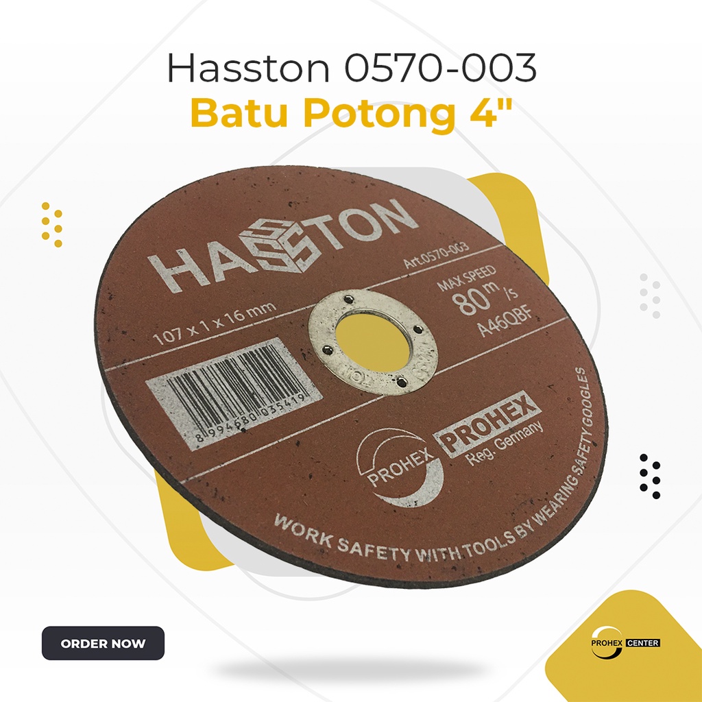 Batu Gerinda Potong Besi Hasston Prohex 4&quot;x 1mm Mata Gerinda Potong