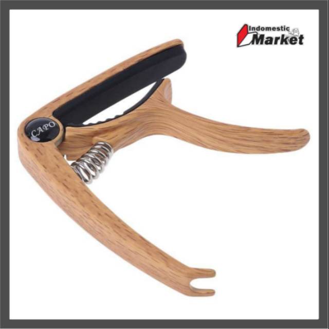 SLOZZ Capo Gitar / Kapo Gitar Kayu / Kapo Gitar Akustik Model Kayu + Alumunium