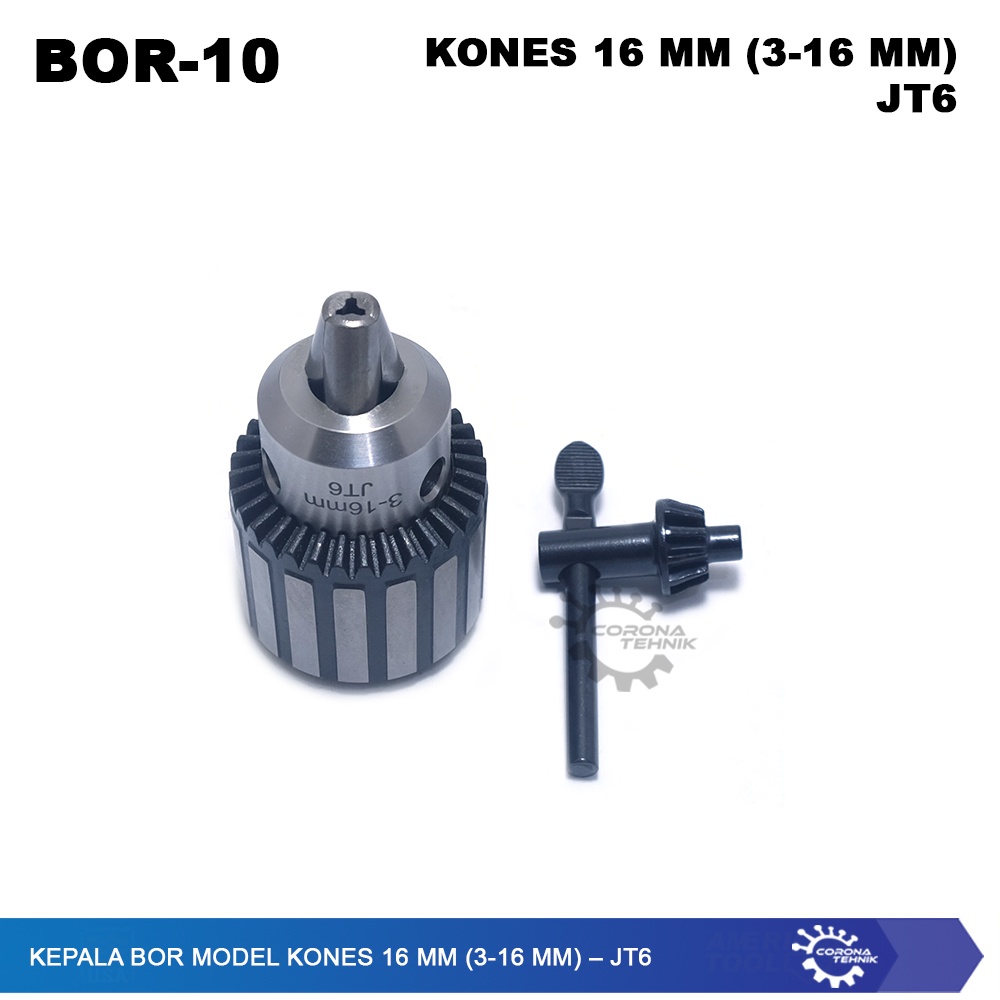 JT6 - Kepala Bor Model KONES 16 mm (3-16 mm)