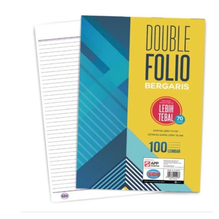 

Kertas double folio bergaris 10lbr