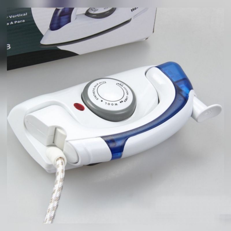 A1 Setrika Lipat Uap Praktis Travel Iron Steam Portable Mini / Gosokan Uap Gagang Lipat