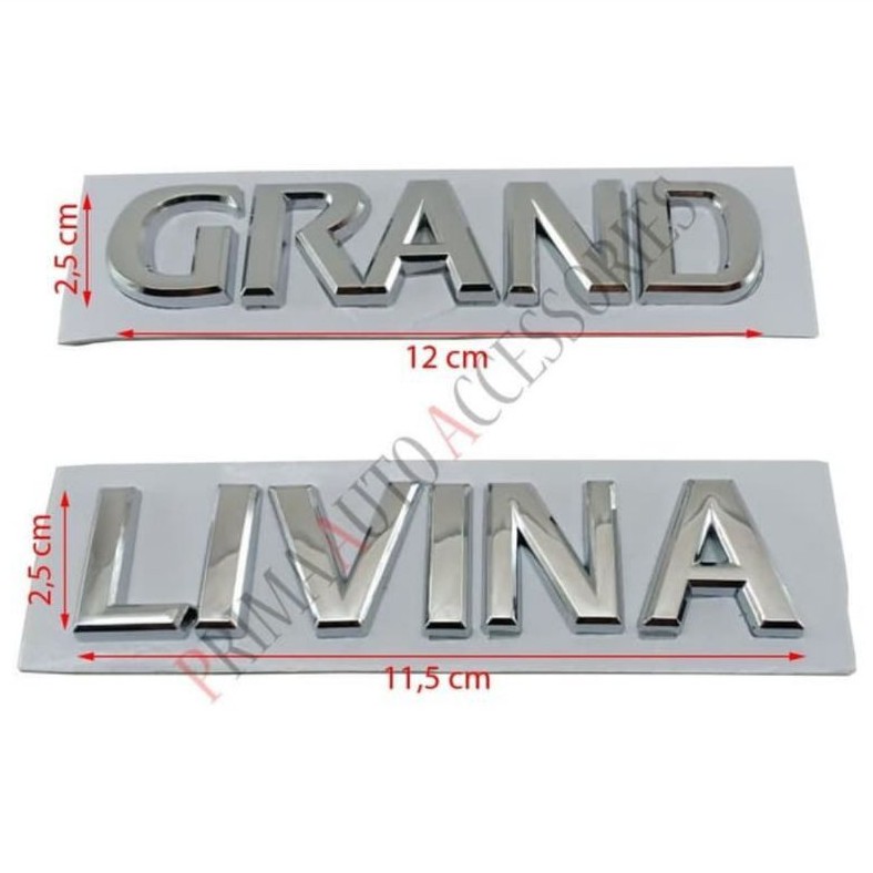 Emblem Logo Mobil GRAND LIVINA Chrome