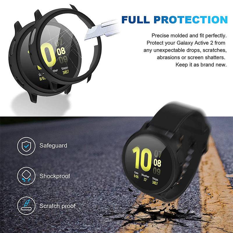 Casing Pelindung Layar Samsung Galaxy Watch Active 2 40mm 44mm Bumper Full Cover 44mm 40mm