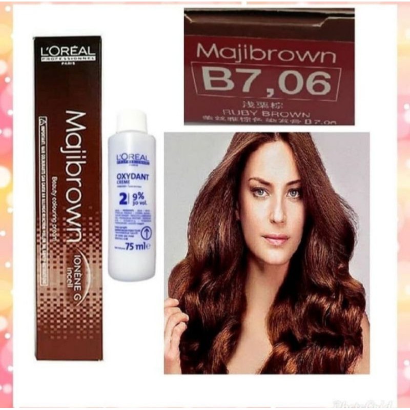 Cat rambut loreal majibrown B7. 06