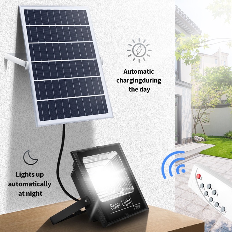 Lampu LED Solar kamar/Lampu Taman/Lampu LED Emergency tahan lama/ Lampu Sorot Tenaga Surya/ Lampu Tenaga Matahair Flood Light 45W waterproof