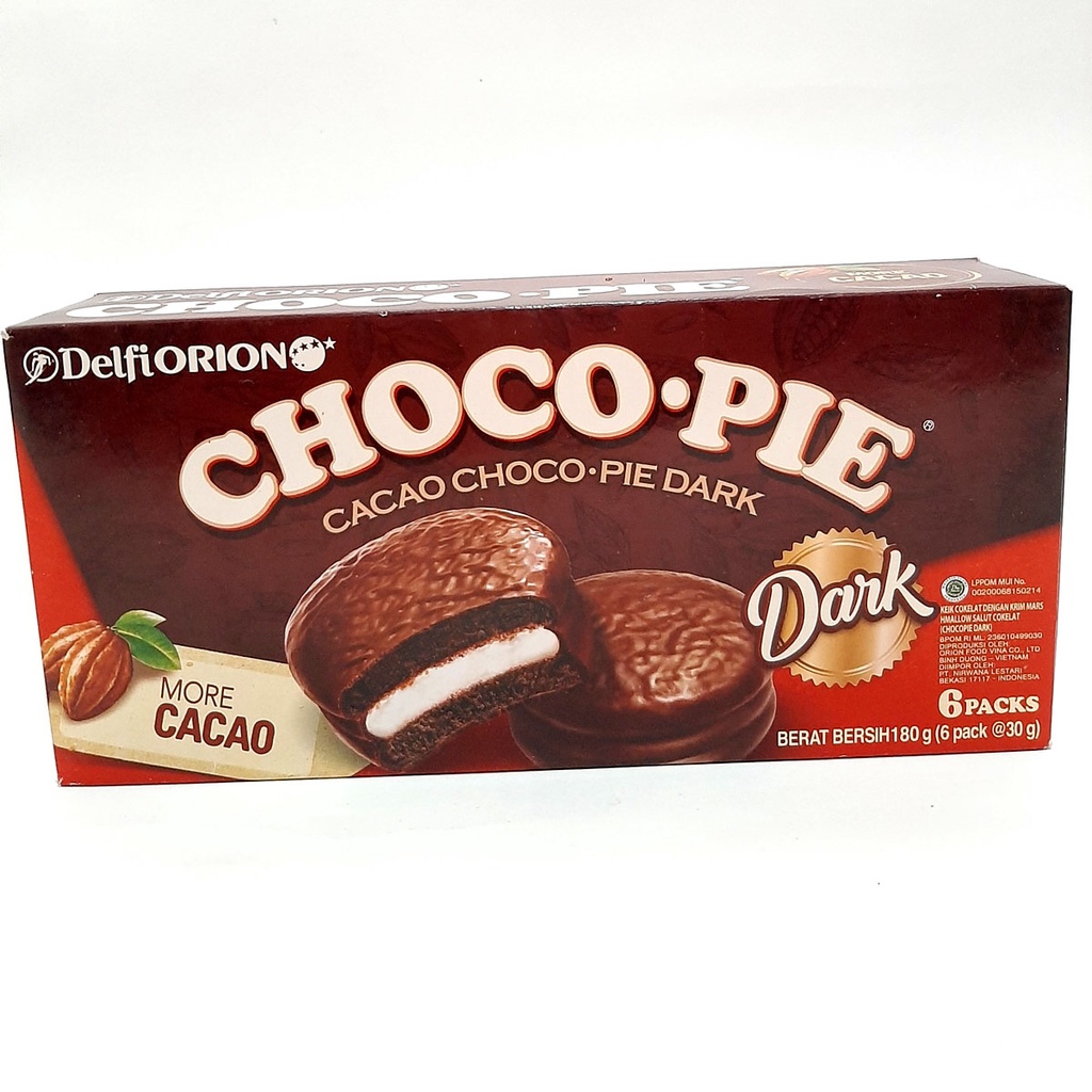 

Kue Choco Pie Dark Delfi Soft Chocolate Cake