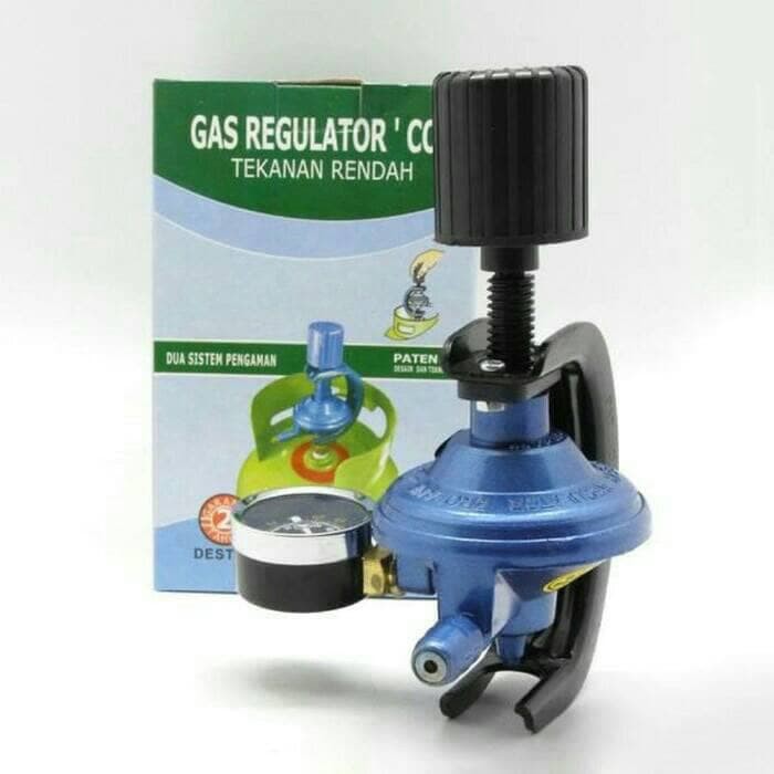 STARCAM REGULATOR GAS PUTAR PLUS PENGAMAN LPG ANTI BOCOR U 12M DENGAN JARUM METER GAS COM SUPER AMAN TERMURAH