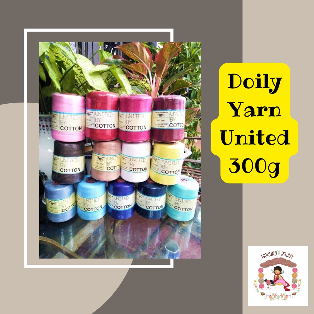 Benang Rajut Jala PE - Doily Yarn 300 gr United