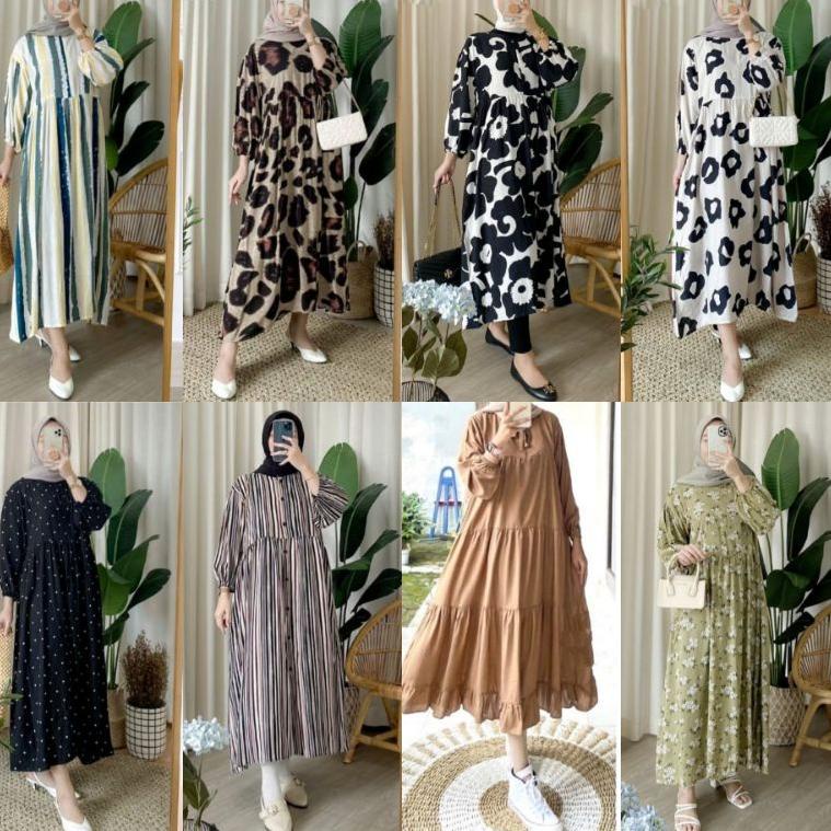 [PROMO M0740] MORITA MAXI DRESS / MIDI DRESS/ MIDI RAYON / ZANZEA SEMI MAXI / NUANSA SEMI MAXI / MEG