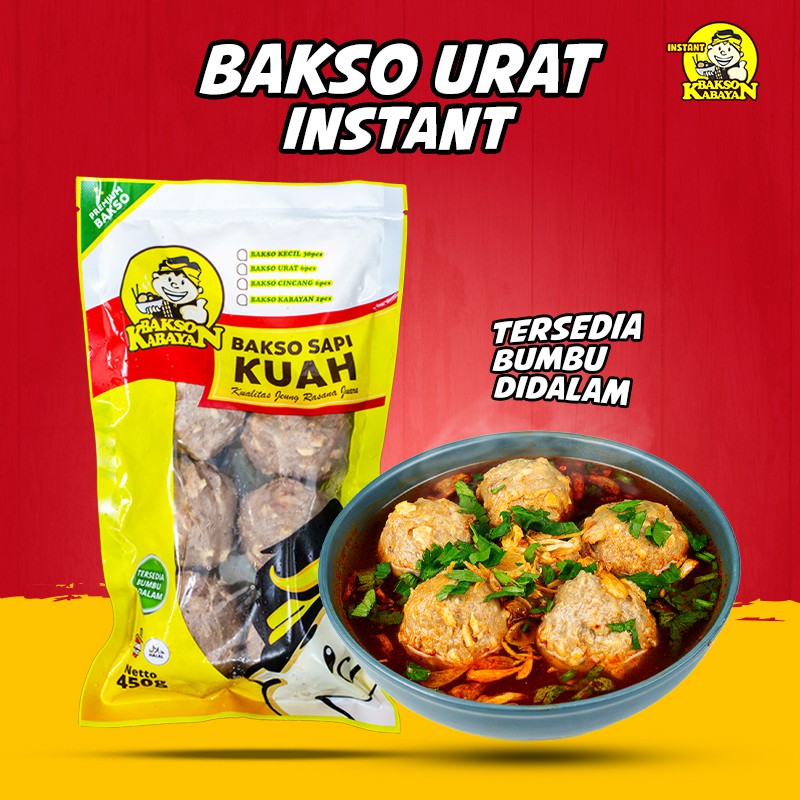 

Bakso Urat Instan Khas Kabayan isi 8 pcs Daging Sapi banget