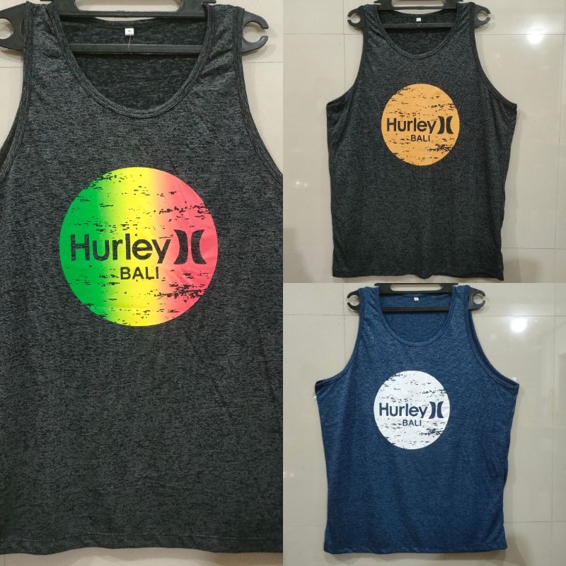 SINGLET PRIA KAIN SERAT/ HURLEY BALI