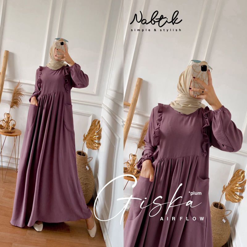 (RESTOCK)GAMIS DRESS FASHION MUSLIM//GISKA BY NABTIK