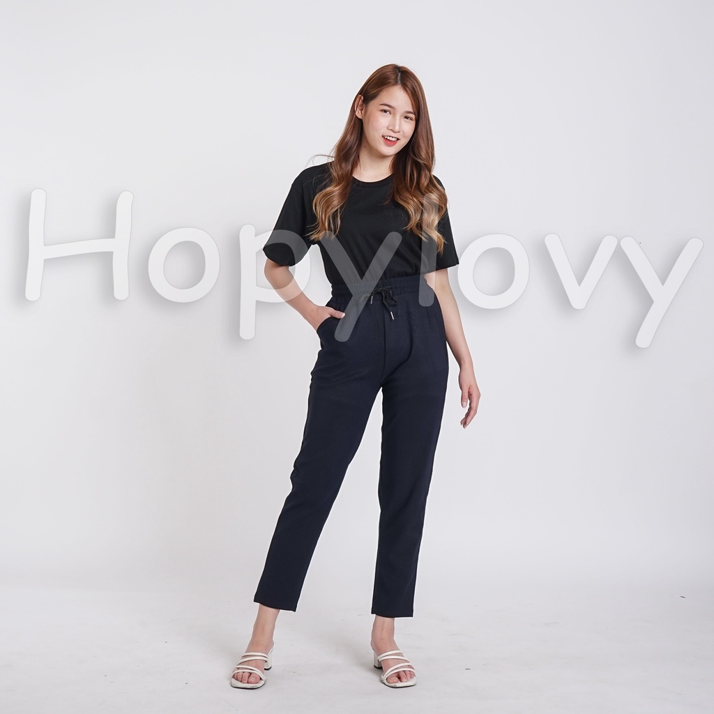 HOPYLOVY JUMBO Celana Panjang Baggy Pants Wanita Bahan Spandek Korea Kavia