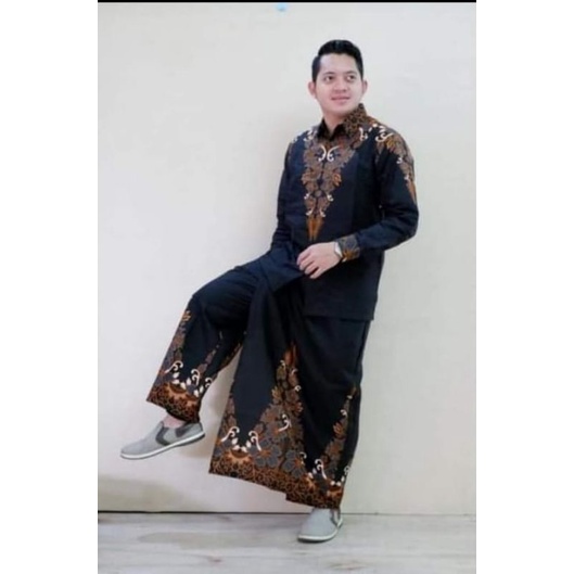 Baju koko dewasa setelan sarung celana pria modern premium modern lebaran 2022 terbaru