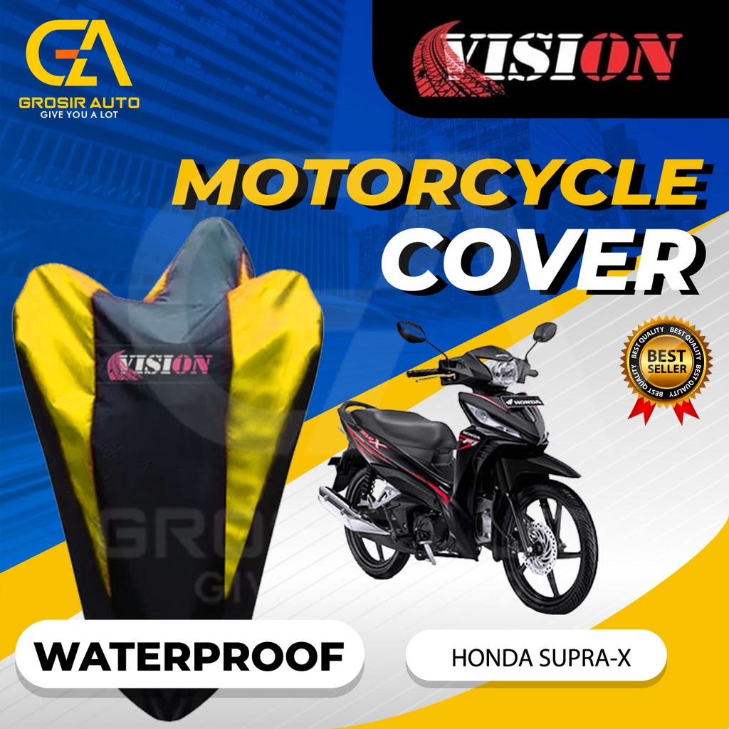 Sarung Motor SUPRA X Antiair Vision / Cover Selimut Penutup Sarung Mantel Motor Vision