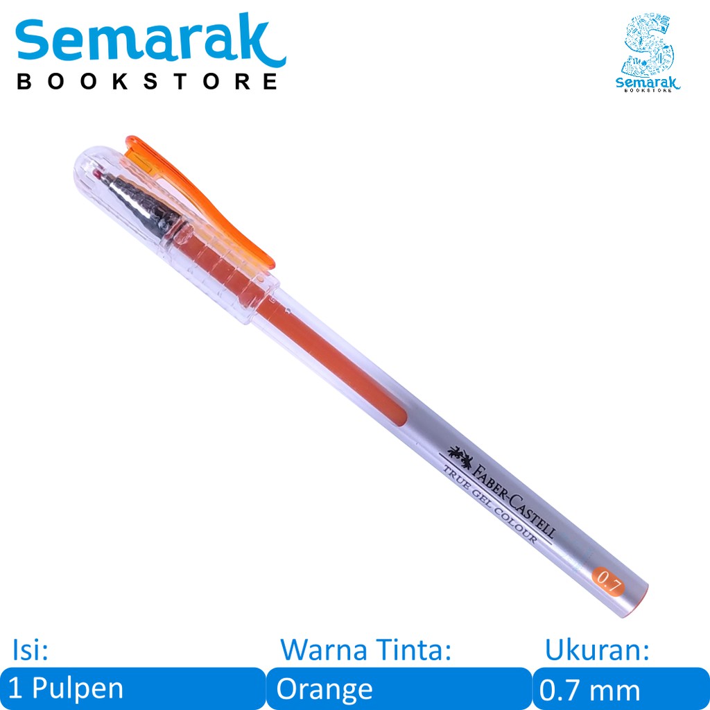 

Faber Castell True Gel Pen 0.7 mm - Orange Ink