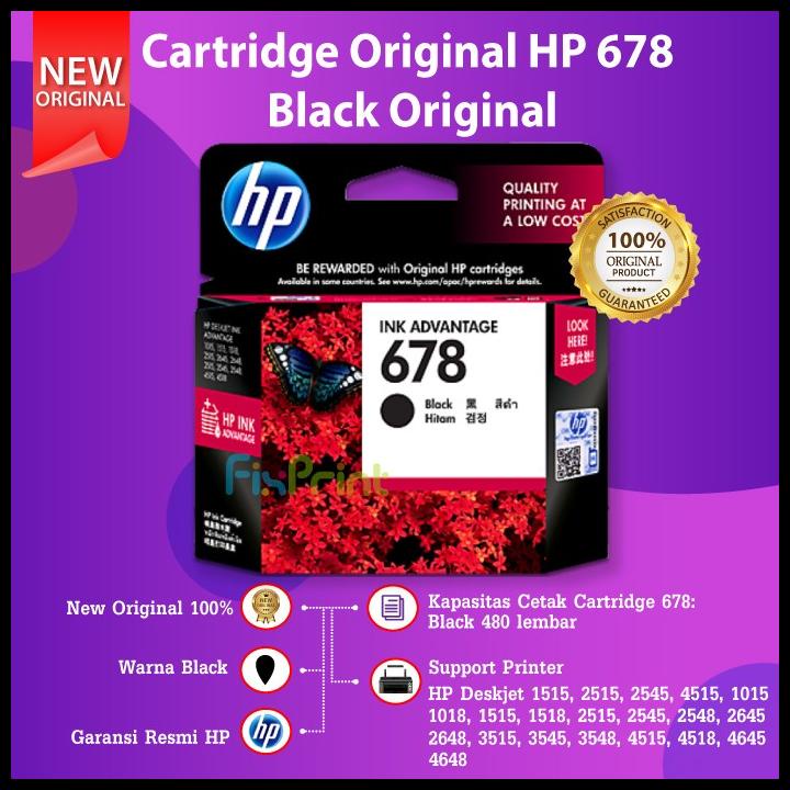 Tinta Printer Hp Original 678 Tri-Color Deskjet 1515 2515 2545 2645