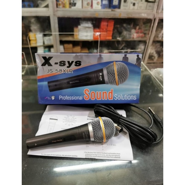 MIC KABEL X SYS 58 XLR PROFESIONAL SOUND MICROPHONE BERBAHAN BERAT Panjang Kabel 3m