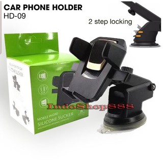 Berkualitas!! Car Holder Hp Mobil HD-09 360 Degree Rotation Universal Phone Hd09 [1kilo muat 4]