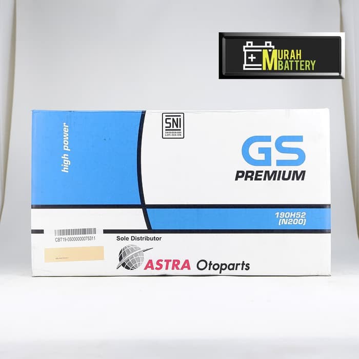 Jual Aki Mobil / Battery GS ASTRA Type GS PREMIUM N200 190H52 12v 200