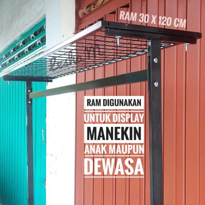 Gawang Baju Ram Susun Gantungan Baju Susun - Rak Susun Ram Full Besi