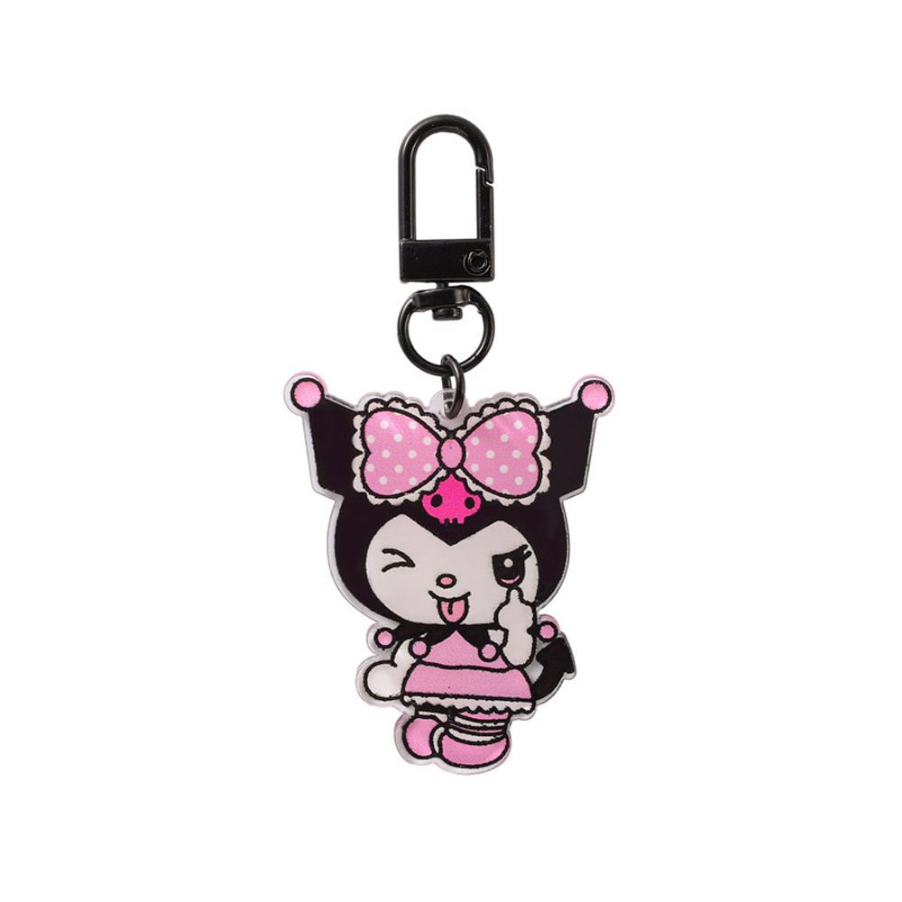 Needway  Creative Anime Key Chains Cute Cartoon Kuromi Korean Key Rings Backpack Hanging Charm Skull Car Key Ornaments Acrylic For Women Men Bag Pendant