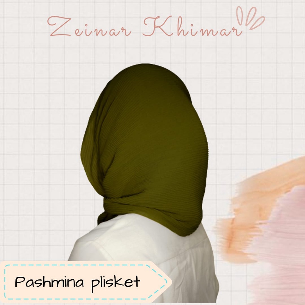 Pashmina Plisket/Khimar Plisket/Plated Shawl Zeinar Khimar