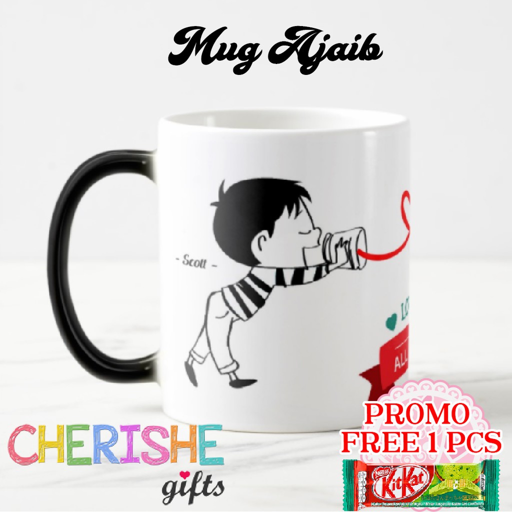 Mug Ajaib / Mug Bunglon / Mug Berubah Warna Romantis