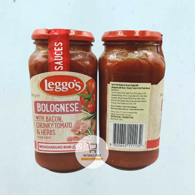 Leggos Bolognese With Bacon Pasta Sauce 500gr Bumbu bolognese (Mengandung Babi)