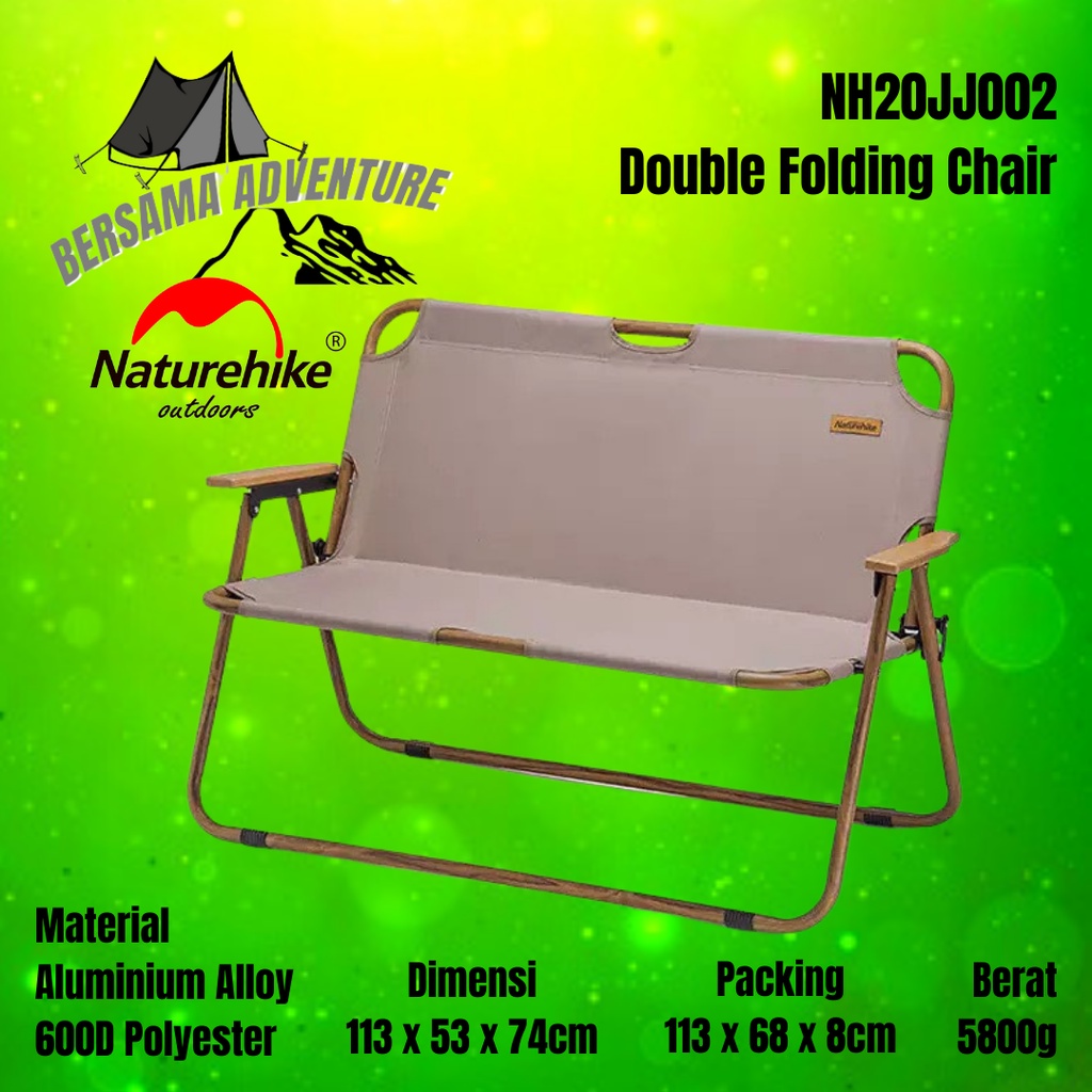 Kursi Lipat Naturehike Double Folding Chair NH20JJ002