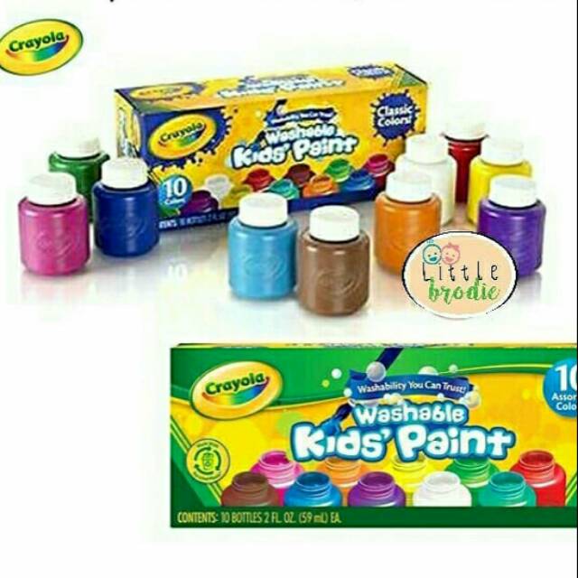 Crayola washable Kids Paint / cat air anak / painting / cat mainan / washable paint