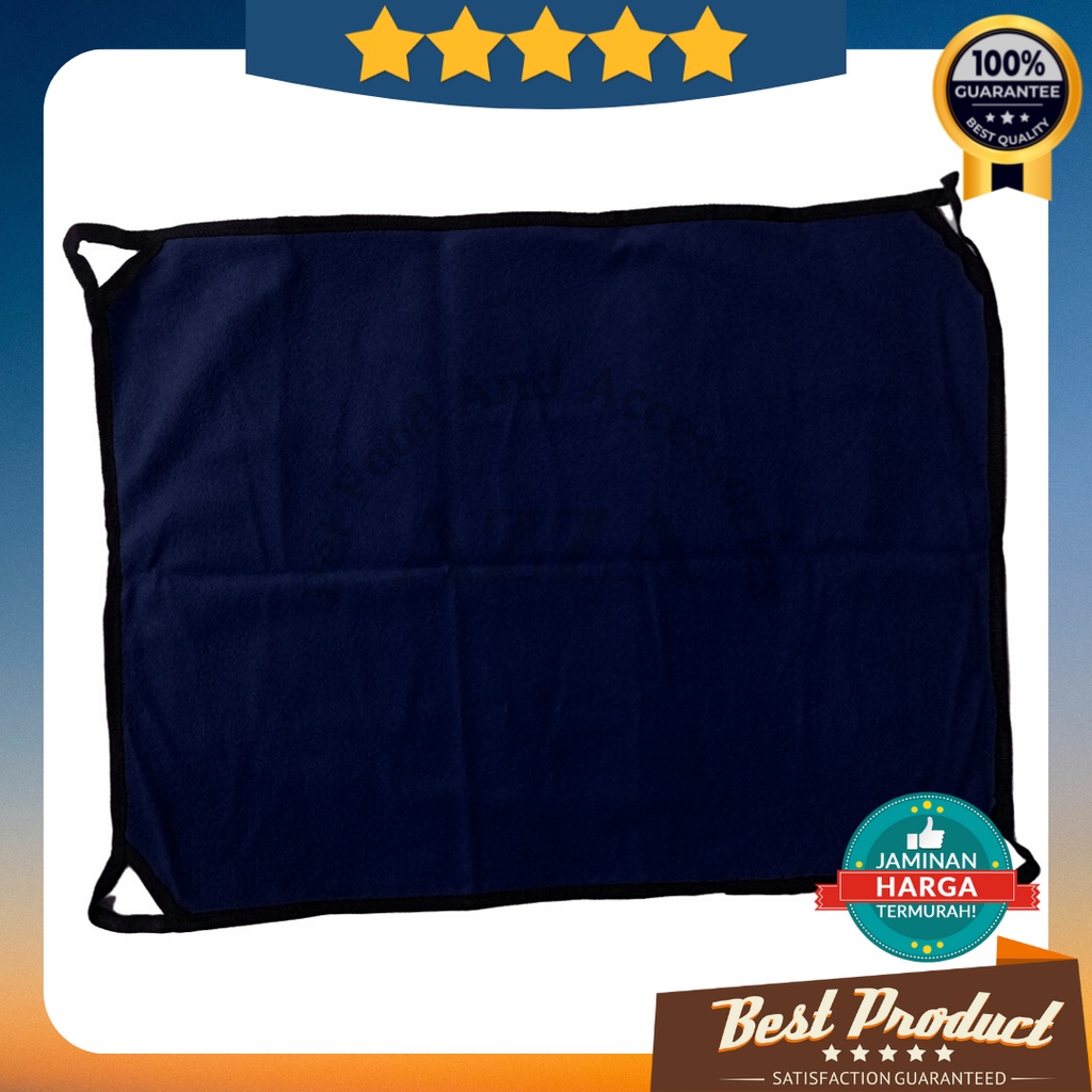 AYUNAN KANDANG KUCING HAMMOCK KUCING ANJING BAHAN FLANEL TEBAL-Biru Navy