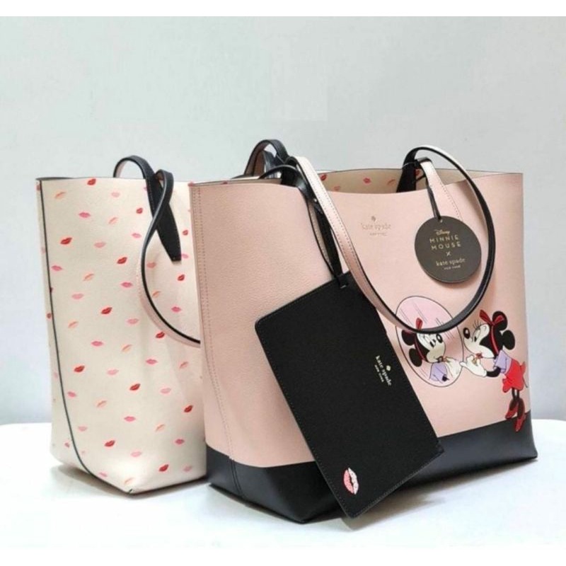 Kate Spade Disney X Minnie Mouse Large Reversible Tote Pink