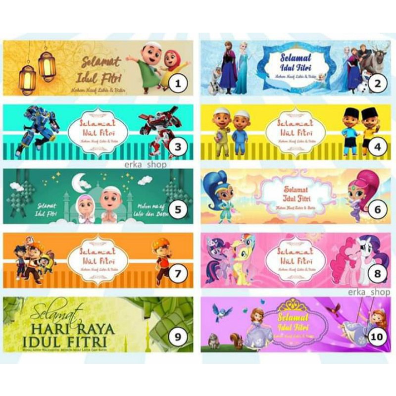

Tas plastik snack lebaran. uk. 12*25cm plastik, label, tali pelintir isi 10 pc