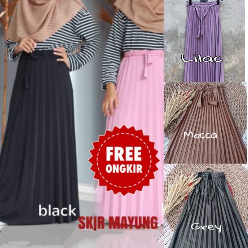 Rok Plisket Anak Tanggung Umur 9-12 Tahun ( ROK PLISKET PREMIUM)